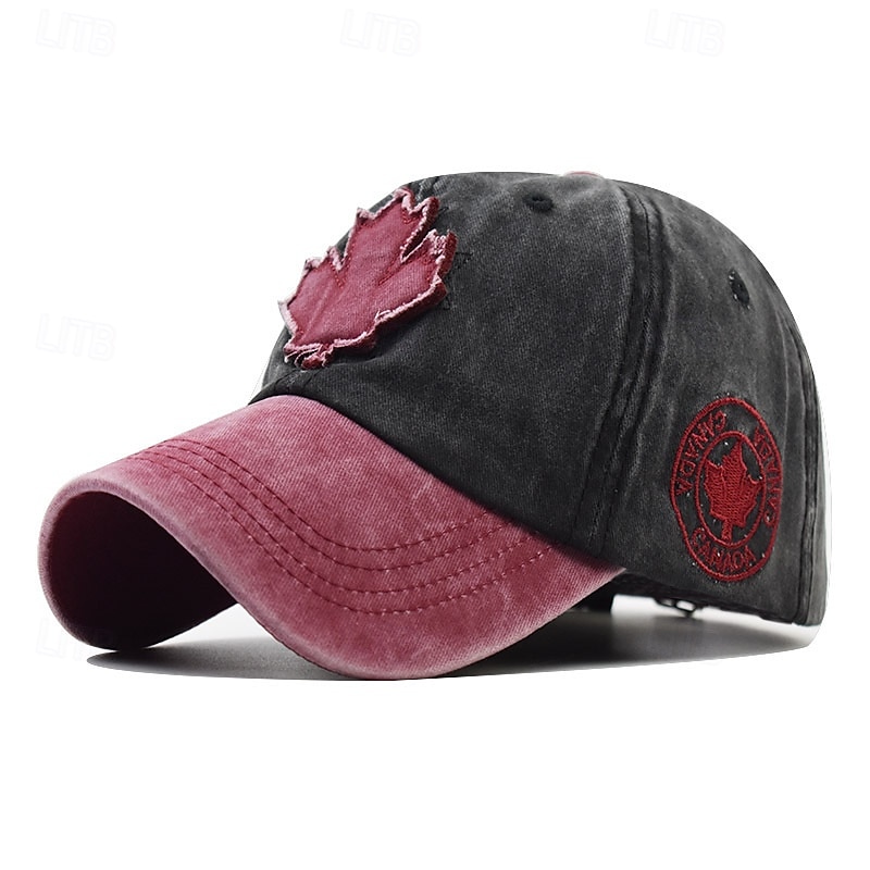 Vintage Canada Baseball Cap Maple Leaf Embroidered  Distressed Retro Dad Hat, Adjustable Cotton Outdoor Snapback Trucker Style, Unisex Casual Streetwear 2026 - $15.99 –P13