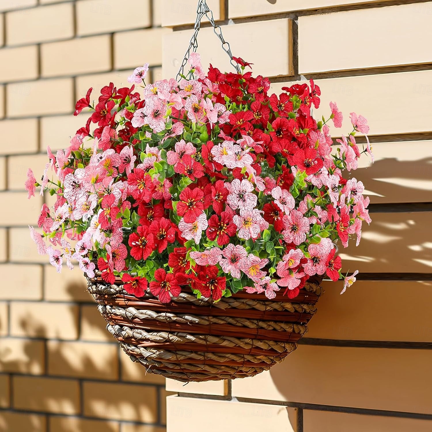 16 Bündel künstliche Blumen für den Außenbereich, farbechte Kunstblumen aus Kunststoff, künstliche Pflanzen für Hängeampeln, Dekoration für drinnen und draußen, Garten, Veranda, Fensterkasten, 2026 - $31.99 –P3