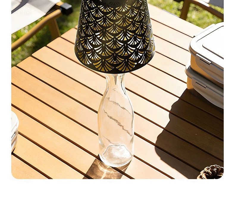 1 Pc Outdoor Solar LED Bottle Stopper Light, Wine Bottle Lamp, Embedded Light for Indoor Living Room, Dining Room, Bar, Camping, Tabletop Decor, Hollow Projection Accent Light 2026 - $23.99 –P11