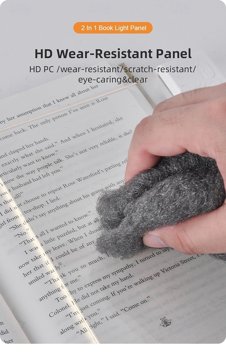 Luminária de leitura LED recarregável, transparente e plana, com 3 cores. &Luzes de leitura com temporizador e intensidade ajustável para leitura noturna, luminária de painel para desenho com de 2026 por $31.99 –P4