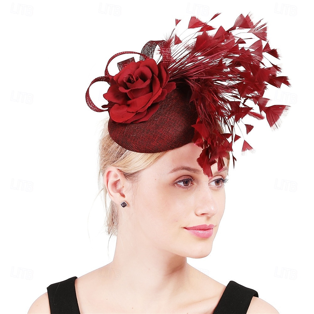 Derby Headpiece Fascinator Hat Fascinator Gentlewoman Floral Fancy Dress Women's Masquerade Tea Party Ascot Horse Racing Festival Adults' Headpiece All Seasons 2026 - $29.99 –P4
