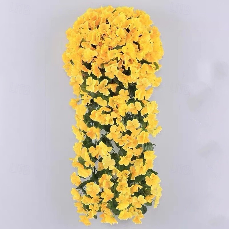 2 stuks levendige kunstmatige hangende orchideeën, nep viooltjesranken als wanddecoratie, plastic hangende bloemen voor binnen, woonkamer, tuin of balkon 2026 - $23.99 –P16