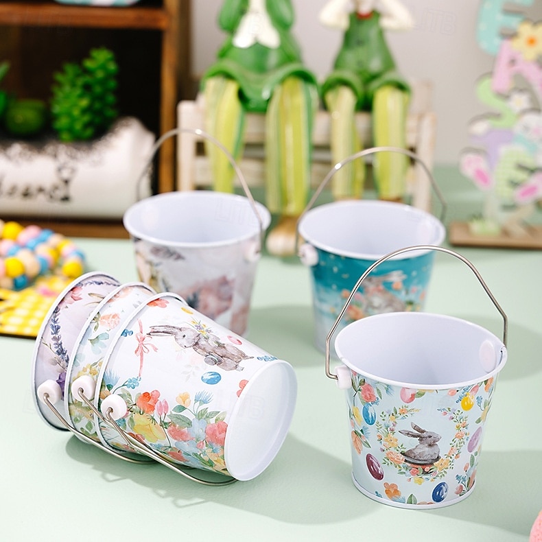 1 шт. жестяная коробка в виде пасхального кролика, металлическая подарочная коробка для конфет и печенья в виде кролика, контейнер для хранения пасхальных яиц, пустая коробка для упаковки сладостей. 2026 - $9.99 –P1