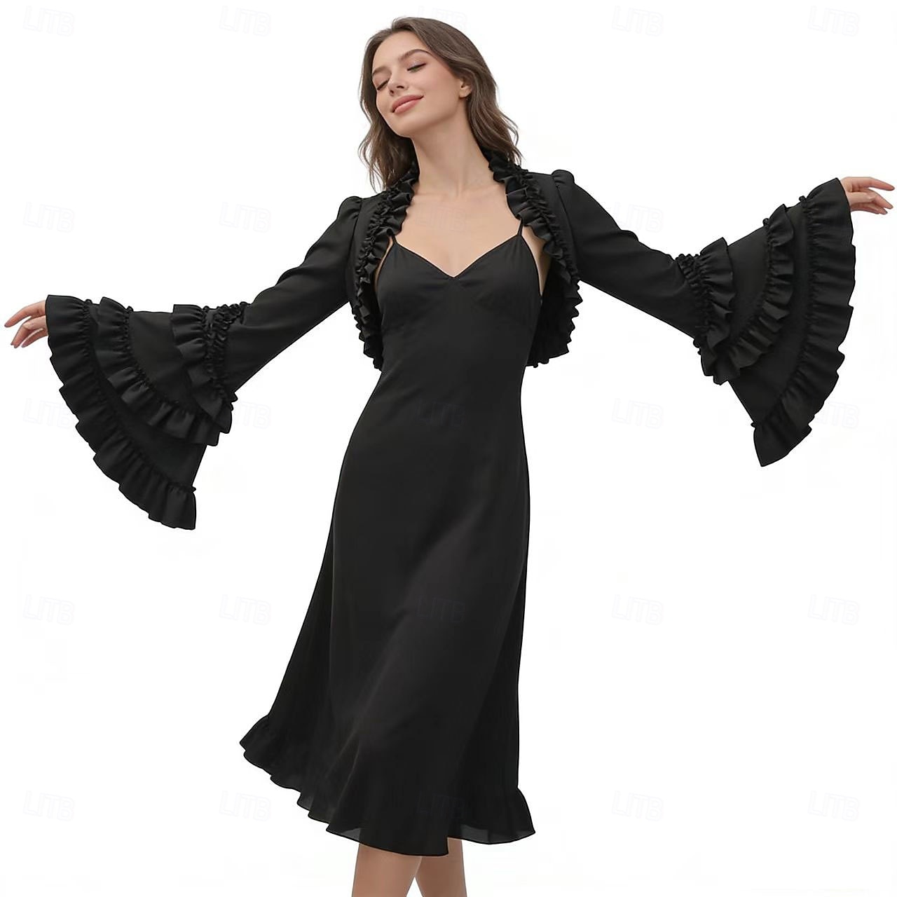 Rokoko Renesanční Steampunk Kabát Fancy kostým Tričko Volánkový rukáv Čerodějnice Upír Královský oděv Maškarní kostým Dámské Fantazie předvečer Všech svatých Karneval Výkon LARP Ren Faire Dospělé 2026 - $38.99 –P14