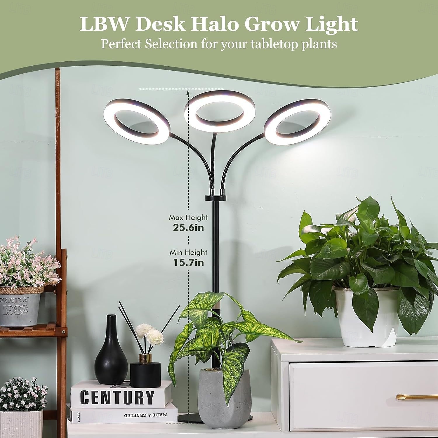 6-Inch LED Plant Grow Light, Indoor Dimmable Supplement Light, Adjustable Height and Telescoping, for Succulent and Green Plant Growth, Floor Standing Light, Grow Lamp 2026 - $29.99 –P4