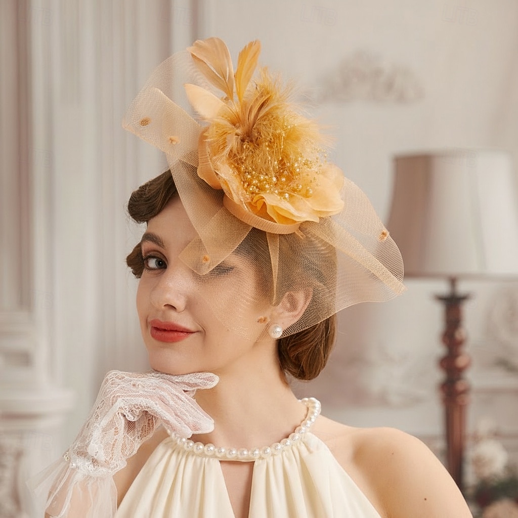 Derby affascinante Gentildonna Floreale Costume Per donna Mascherata Ricevimento di matrimonio Ascot Festival delle corse di cavalli Adulti Copricapo del 2026 a $24.99 –P3