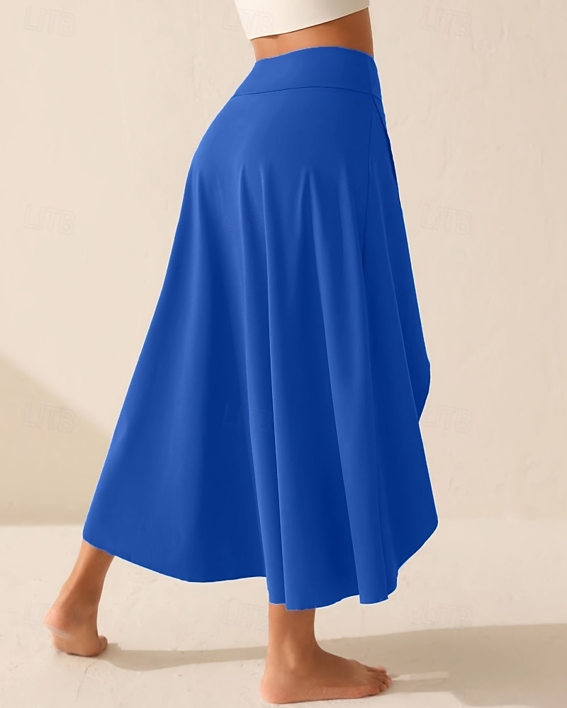 Damen Einfarbig Lässiger Rock Tennis-Skort Tennisröcke mit Shorts Sportrock Tasche Hohe Taille Asymmetrisch Schnelltrocknend Atmungsaktiv Tennis Golfspiel Pickleball Rock Schwarz Blau Dunkelgrün 2026 - $18.99 –P5