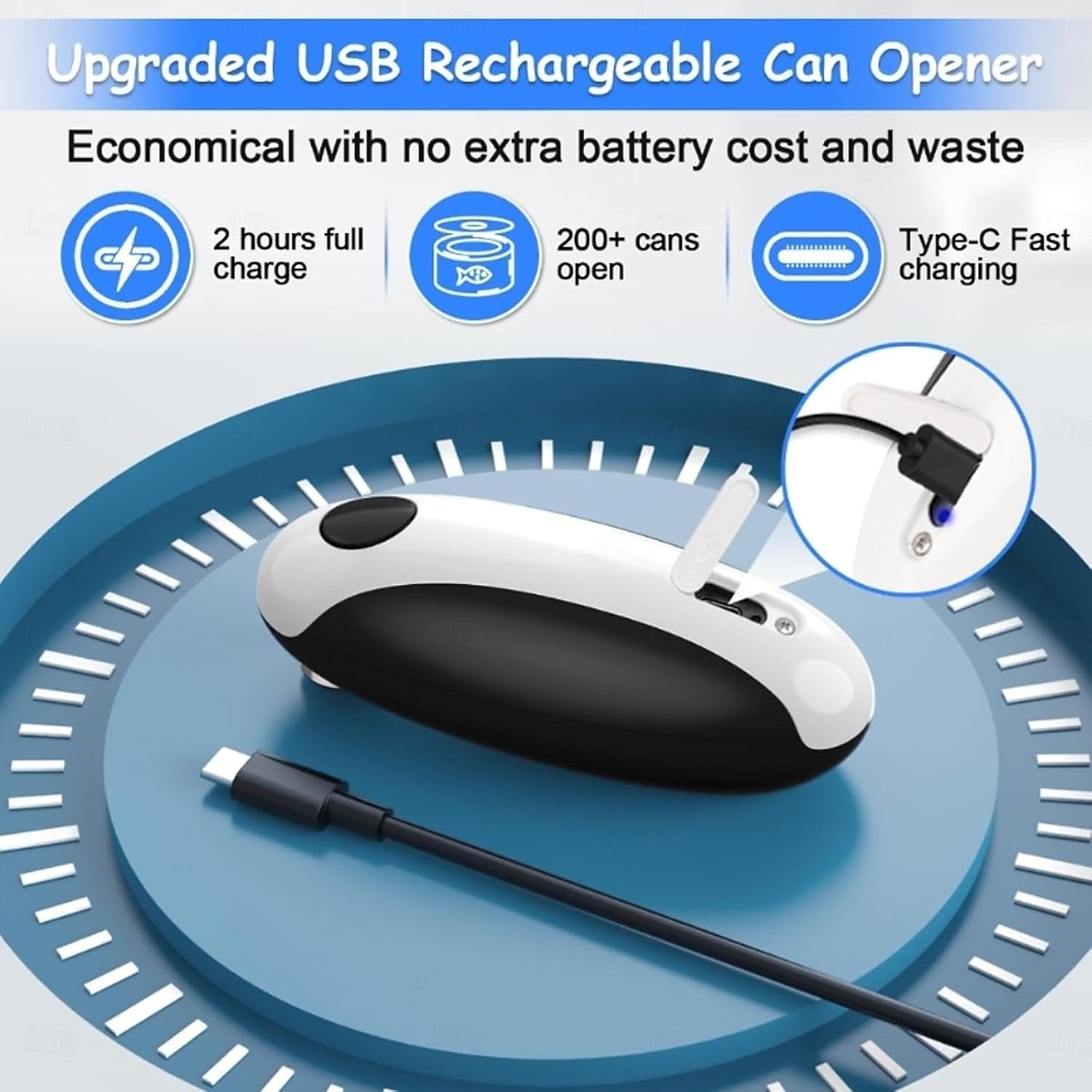 Electric Can Opener Automatic Jar Opener Portable Rechargeable Kitchen Can Opener Hands-Free Easy Pull One Touch Tin Can Opener 2026 - $41.99 –P4
