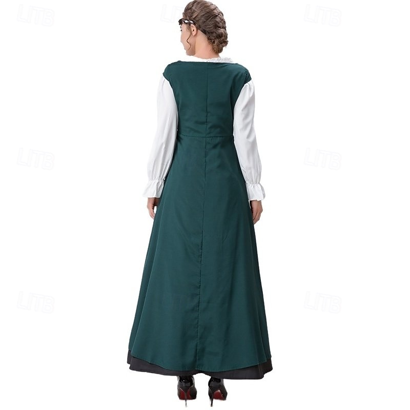 Retrò Vintage Medievale Rinascimento Lunghezza al pavimento Vestito Lunghe Vichingo Allacciato Costume Per donna Fantasia Halloween Carnevale Fiera Rinascimentale LARP Festa a tema retrò Adulti del 2026 a $58.99 –P2