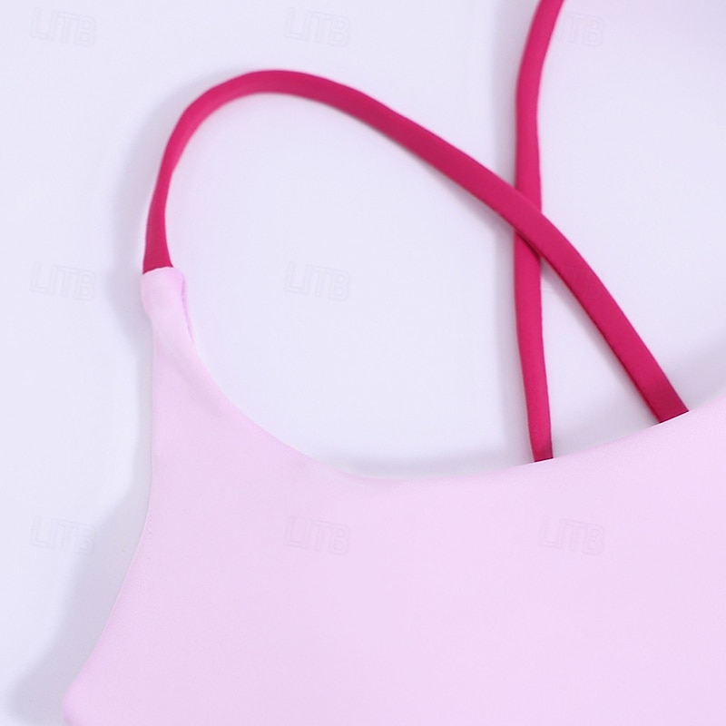 Mulheres Sustentação Média Regata com Bojo Sutiã de corrida Delgado Good Top Acolchoado Academia Exercício Corrida Leve Elástico Respirável Amarelo Rosa claro Azul Cor Sólida de 2026 por $13.99 –P11