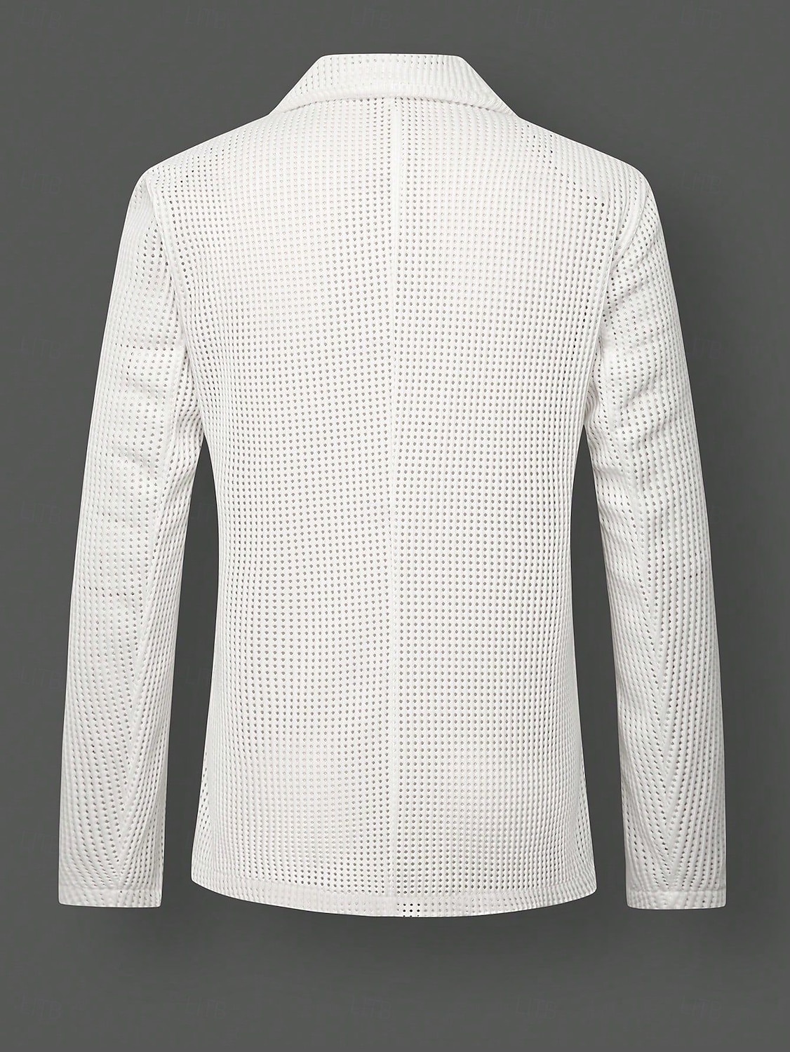 Bărbați Jachetă blazer Guler crestat Urât Modă Ușor Mată Blazer Alb Slim Fit Doi nasturi la un singur piept 2026 - $40.99 –P3