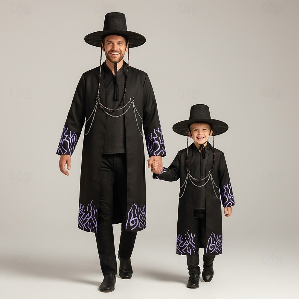Kpop Inspired Korean Idol Inspired Pop Star Costume Hanbok Fancy Dress Korean Traditional Virtual Idol for Boys' Kid's Adults' Halloween Carnival Performance Comic Con Anime Expo 2026 - E£4263.12 –P1