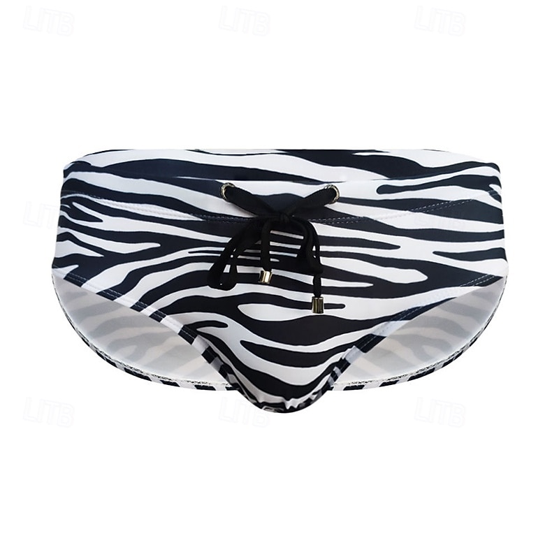 Bărbați Pantaloni Scurți de Înot Boxeri înot Slipi înot Dungi de Zebră Cordon Uscare rapidă Elastic Respirabil Costume de Baie Pantaloni Surfing Sporturi Acvatice  Înot Vară 2026 - $13.99 –P4