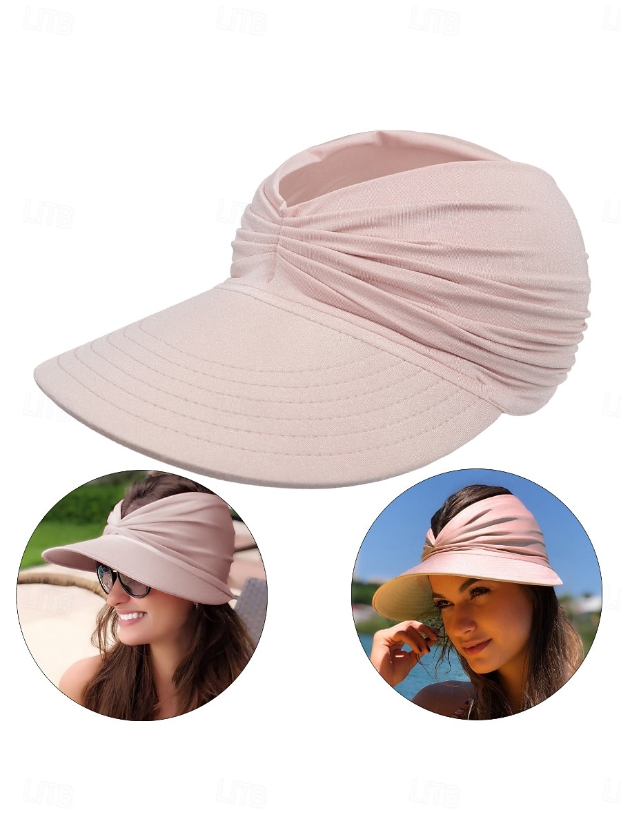 Damen Hut Sonnenhut Sonnenschutz Winddicht Täglich Outdoor Strand Einfarbig 2026 - $6.99 –P8