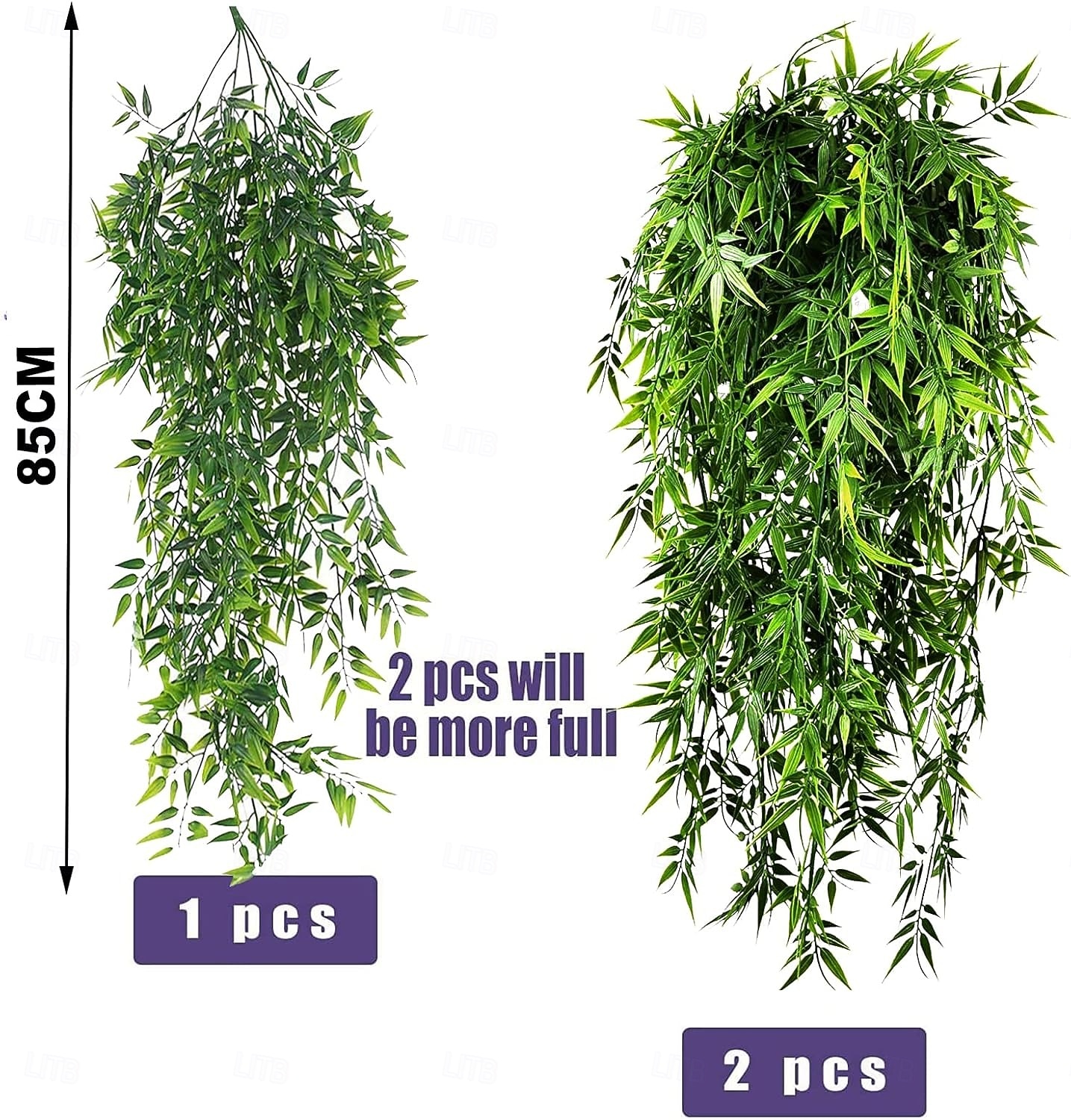 أربع حزم من النباتات الاصطناعية المعلقة، تشمل نباتات الخيزران، وأوراق الكينا، ونباتات اللبلاب، ونباتات اللبلاب الاصطناعية، وديكورات الغرف، وديكورات الحدائق المنزلية، وحفلات الزفاف، والديكورات الداخلية 2026 - $21.99 –P3