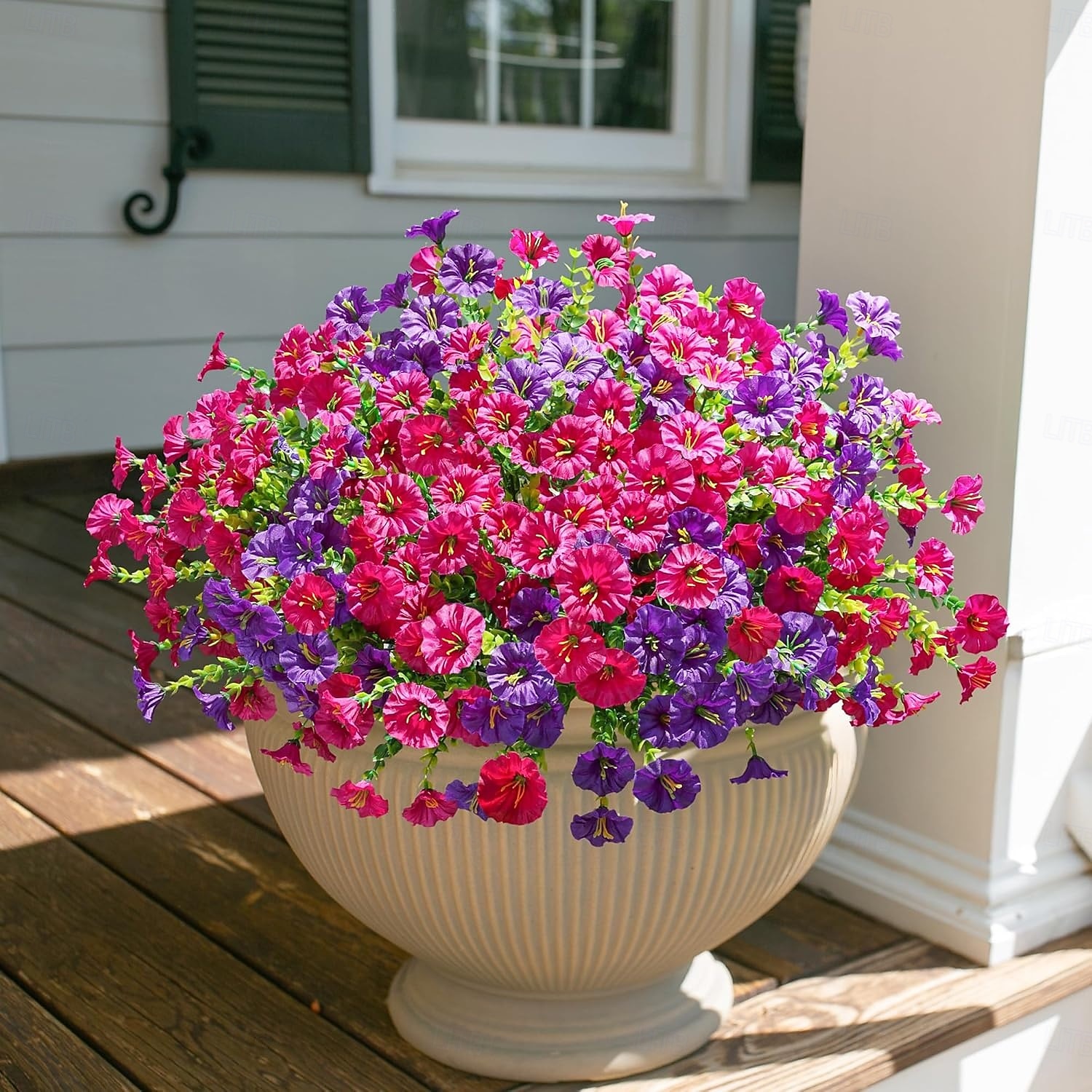 12 Bundles Artificial Flowers Morning Glory for Outdoors Fake Plants Outside Decoration, Silk Colorful Flower with Eucalyptus UV Resistant Realistic Faux Flowers for Planter Porch Patio Yard Garden 2026 - $22.99 –P3