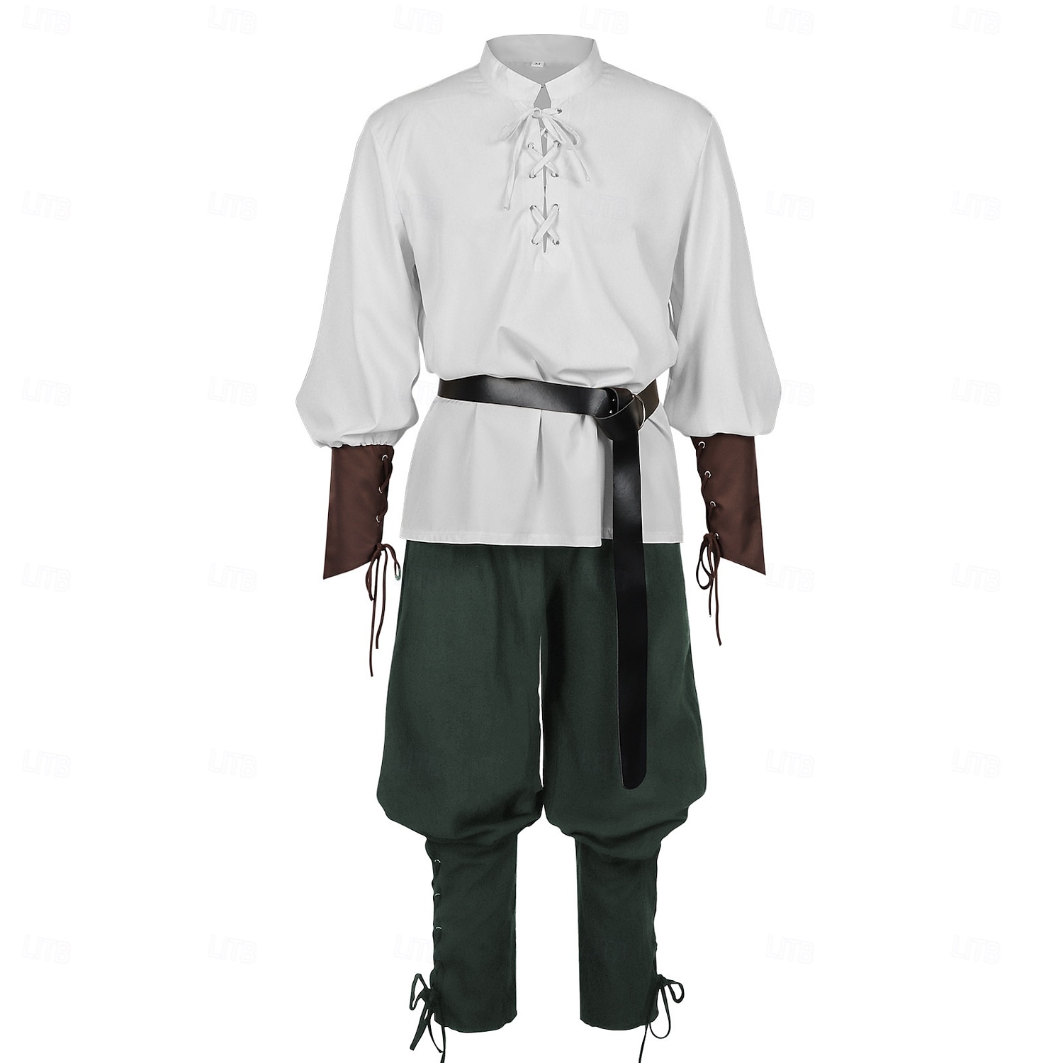 Średniowieczne Renesansowa Wymyślny kostium Długie rękawy Pirat Wiking Strój na bal maskowy Męskie Wiking Piracki Halloween Karnawał Spektakl LARP Ren Faire Dla dorosłych Koszula Spodnie Pas 2026 - $49.99 –P17