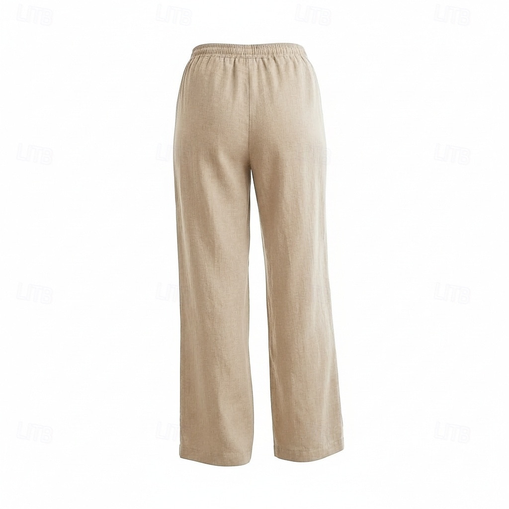 női bő szárú vászon culotte középderekú, teljes hosszúságú, húzózsinóros, zsebes, vakációs bordó, mélyzöld 2026 - $49.99 –P21