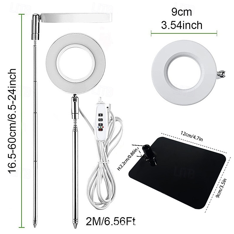 Lampada telescopica a LED per la crescita delle piante, anello d'angelo a spettro completo, rosso &luce blu per piante grasse e fiori, dimmerabile, timer, luce integrativa per piante da interno, del 2026 a $15.99 –P2