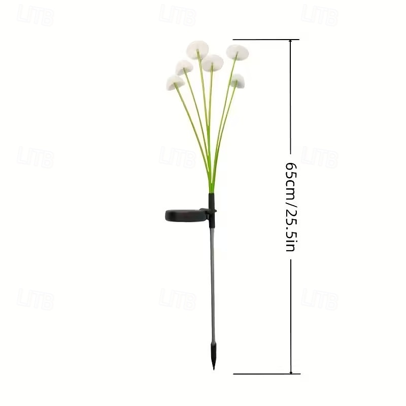 2 шт. уличных водонепроницаемых солнечных светильников в виде грибов и светлячков, светильники на колышках в виде медуз, украшение для сада, двора, дорожек и газона, ландшафтное освещение для фермы, 2026 - $17.99 –P3