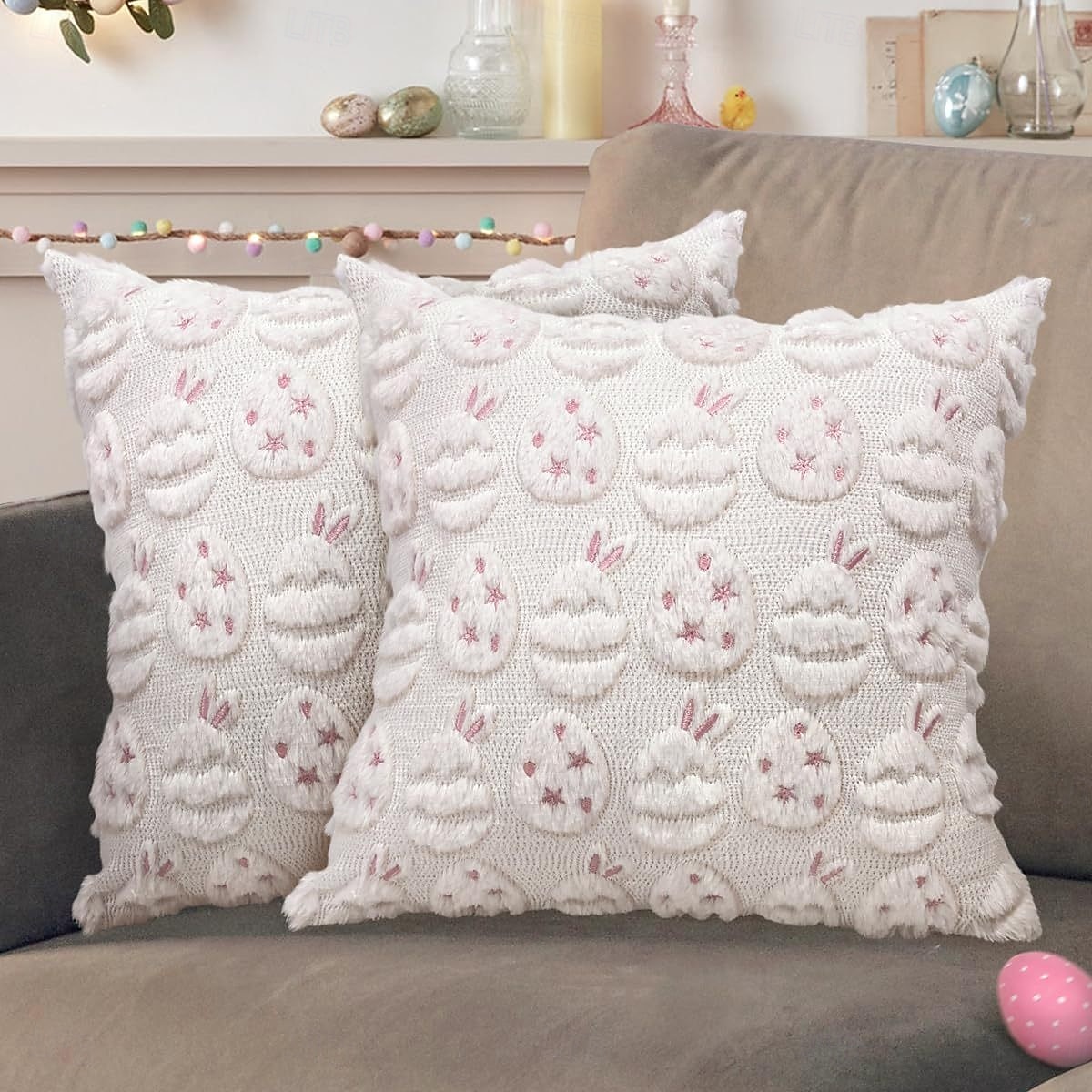 Funda de almohada decorativa suave y acolchada de color liso para el Día de San Patricio, Pascua y San Valentín, ideal para sofá o sala de estar. 2026 - $12.43 –P8