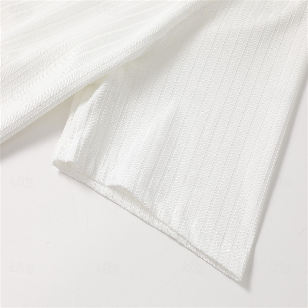 Per uomo Maglietta Canotta Muscolare Maglietta a Maglia a Coste Manica Corta Maniche Corte Scollo a V Con intaglio Estate Primavera Tutte le stagioni Semplice Testurizzato Striscia di Fossa Moda del 2026 a $21.99 –P2