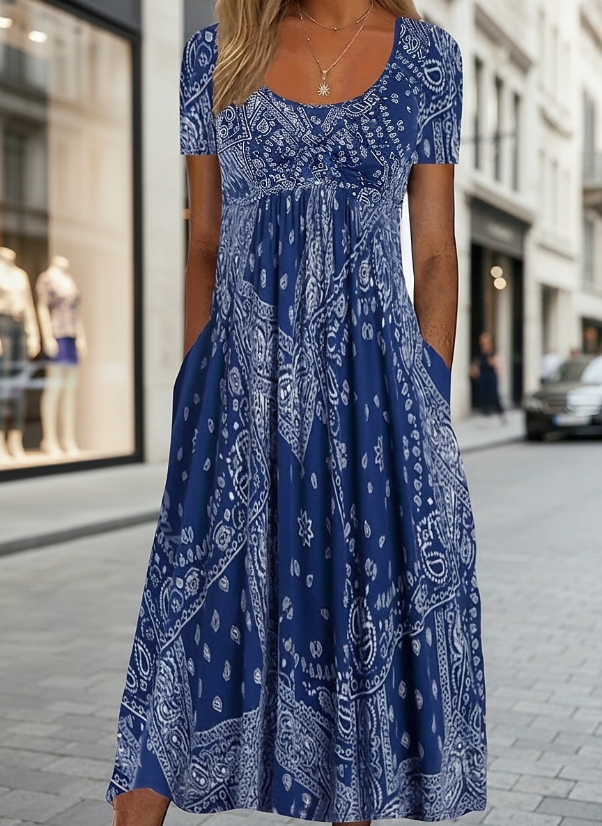 Women's Casual Dress Floral Dress Fashion Daily Regular Fit Floral Short Sleeve Long Dress Maxi Dress Crew Neck Pink Red Blue Grey Fall 2026 - $25.99 Women's Casual Dress Floral Dress Fashion Daily Regular Fit Floral Short Sleeve Long Dress Maxi Dress Crew Neck Pink Red Blue Grey Fall 2026 - $25.99