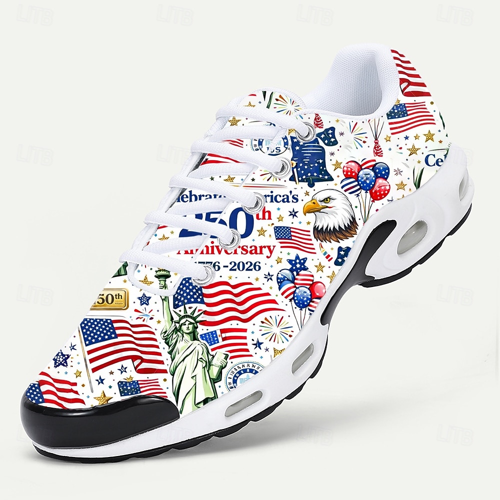 Adidași bărbătești – sărbătorind cea de-a 250-a aniversare cu un design îndrăzneț în roșu, alb și albastru, perfecți pentru sărbătorile naționale, parade și evenimente patriotice 2026 - $46.99 –P2