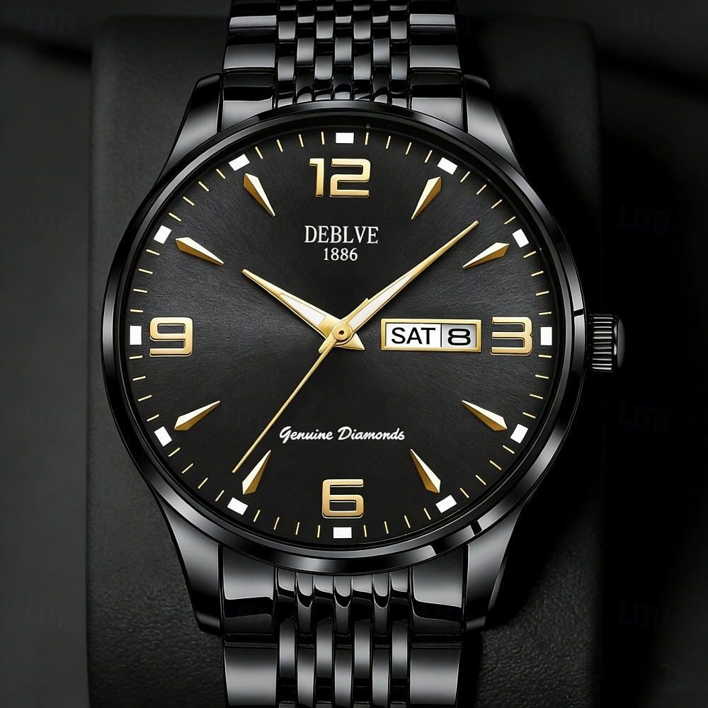 ساعات رجالية، ساعات رجالية فاخرة وجذابة مزودة بوظائف التاريخ والتقويم، وشاشة مضيئة، ساعات رجالية أنيقة وعصرية، أفضل إكسسوارات الرجال، والخيار الأمثل للهدايا 2026 - $21.99 –P5