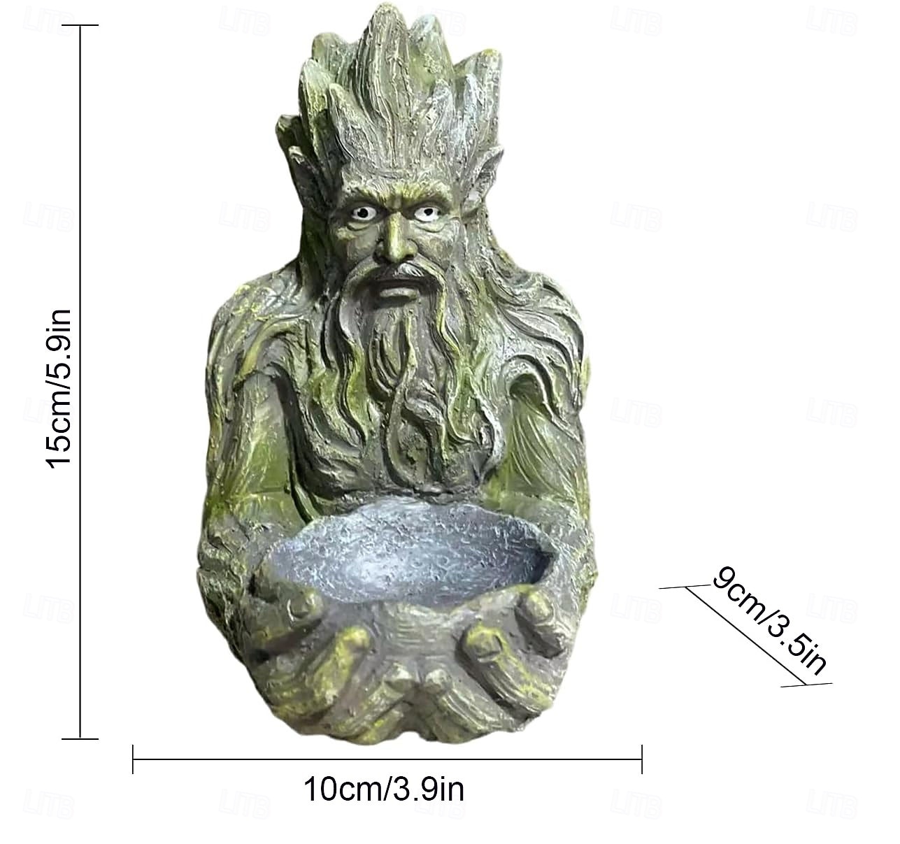 forntida trädformad fågelmatare skulptur, nyckfull trädgubbe utomhus trädgårdsdekor med dold nyckelhålshängare, hartsmaterial, perfekt för fåglar, terrass innergård &magisk trädgårdsgåva 2026 - $20.99 –P7