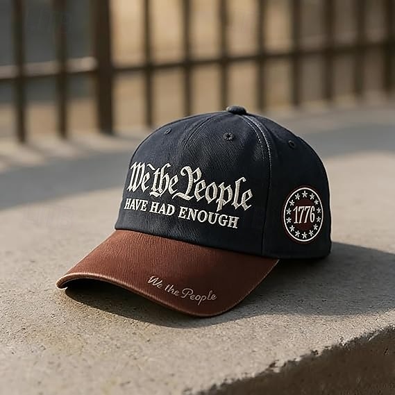 Gorra de béisbol patriótica bordada "We the People" con diseño de libertad de 1776, gorra ajustable vintage tricolor para hombres y mujeres. 2026 - $20.99 –P4