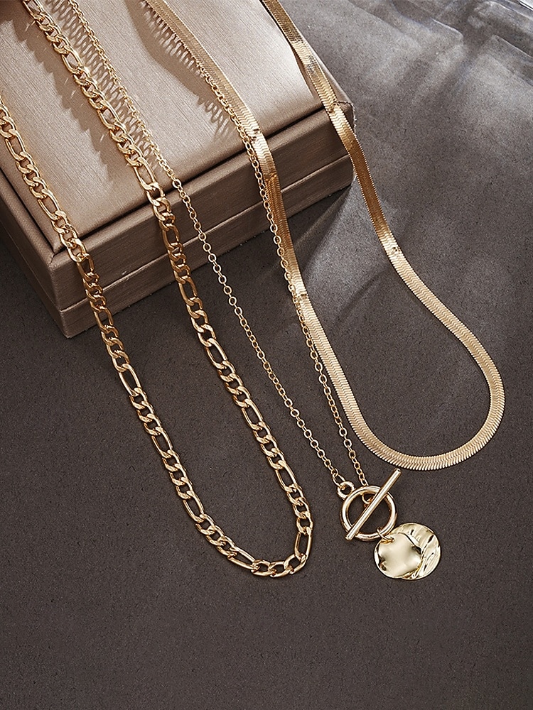 Dámský náhrdelník z bohémské slitiny, zlatá a stříbrná barva, ideální na dovolenou i běžné nošení. 2026 - $7.99 –P6