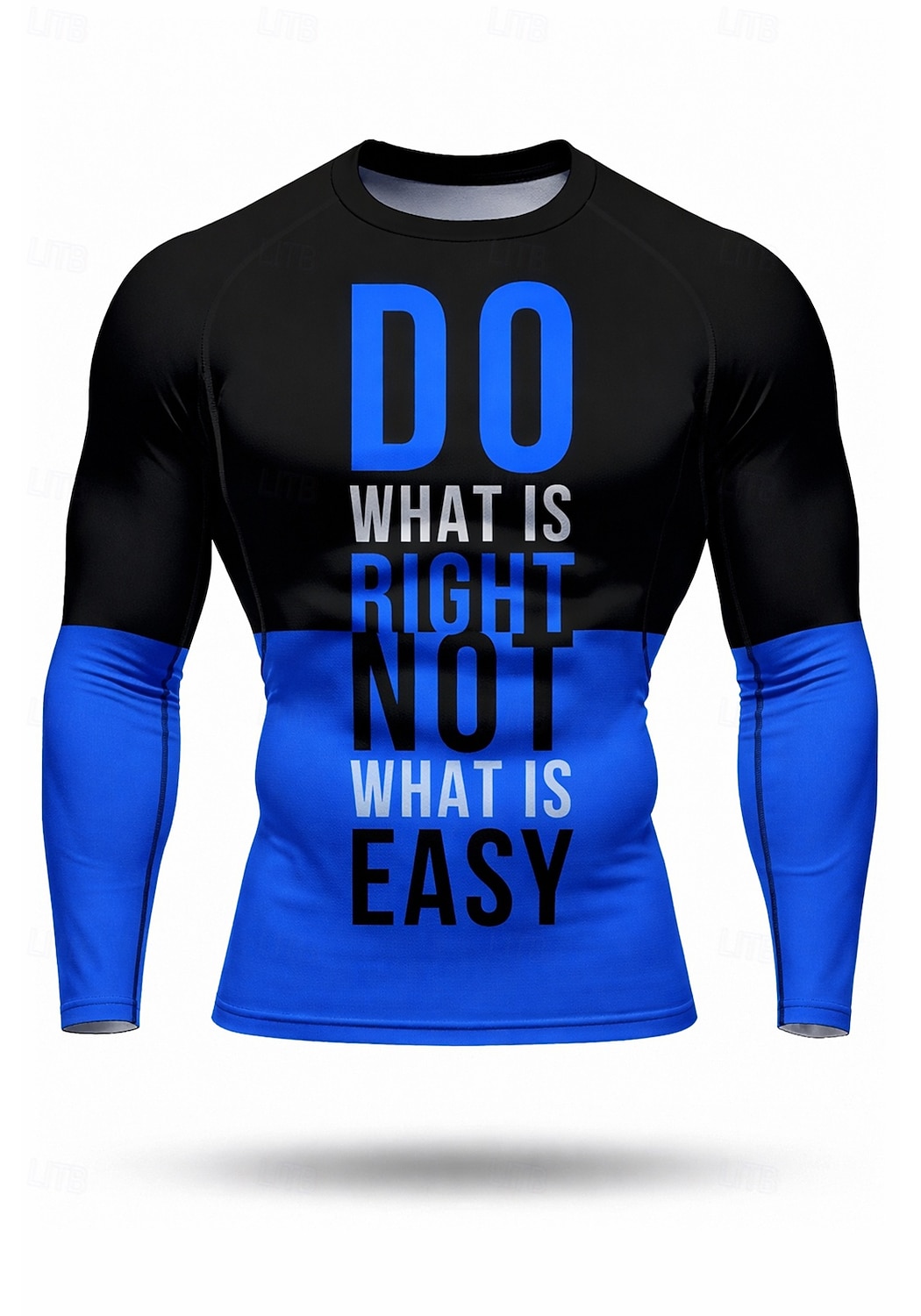 Муж. Футболка для бега Компрессионная футболка 3D печать Цветовые блоки Длинный рукав Основной слой Весна Осень Контрастных цветов Быстровысыхающий Сжатие видеоизображений Для тренировки Power Flex 2026 - $18.99 –P4