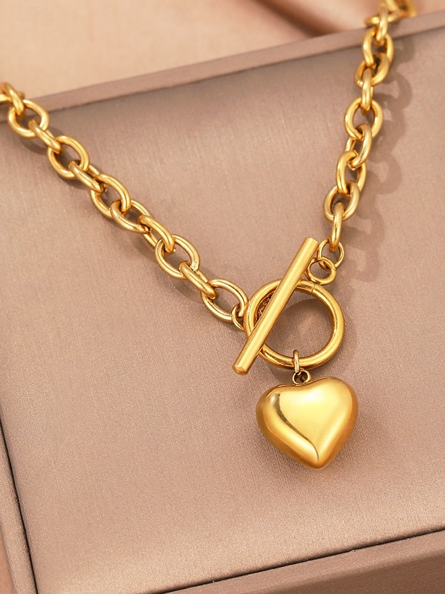 1 Stück Anhänger Halskette Halskette For Damen Täglich Straße Geschenk Edelstahl Liebe 2026 - $5.99 –P2
