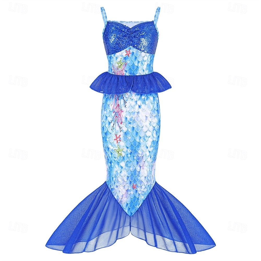Sirena Princesas Sirena Vestidos Disfraz de fiesta temática Cosplay for Chica Niños Carnaval Mascarada Fiesta Festivos 2026 - $25.99 –P2