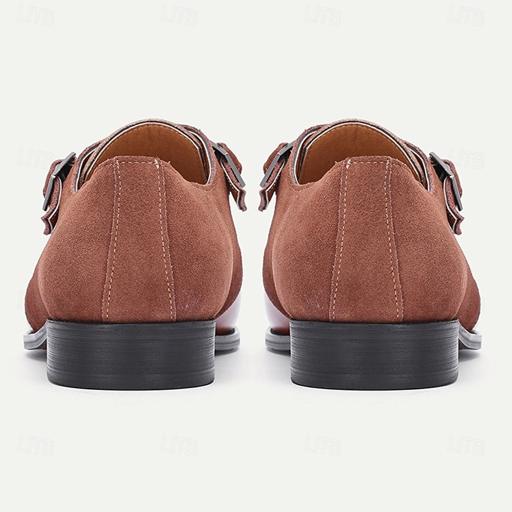 Men's Genuine Leather Double Monk Strap Formal Shoes, Elegant Design for Weddings, Special Events and Professional Wear 2026 - $94.99 –P4