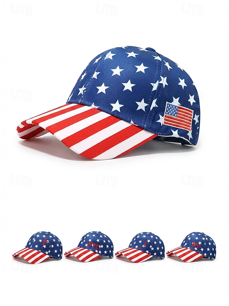 Gorra de Béisbol de Poliéster para Mujeres del 250 Aniversario de los Estados Unidos con Impresión de Bandera de EE.UU. Múltiples Patrones Disponibles Ideal para EE.UU. Día de la Independencia y Uso 2026 - AU $21.99 –P5