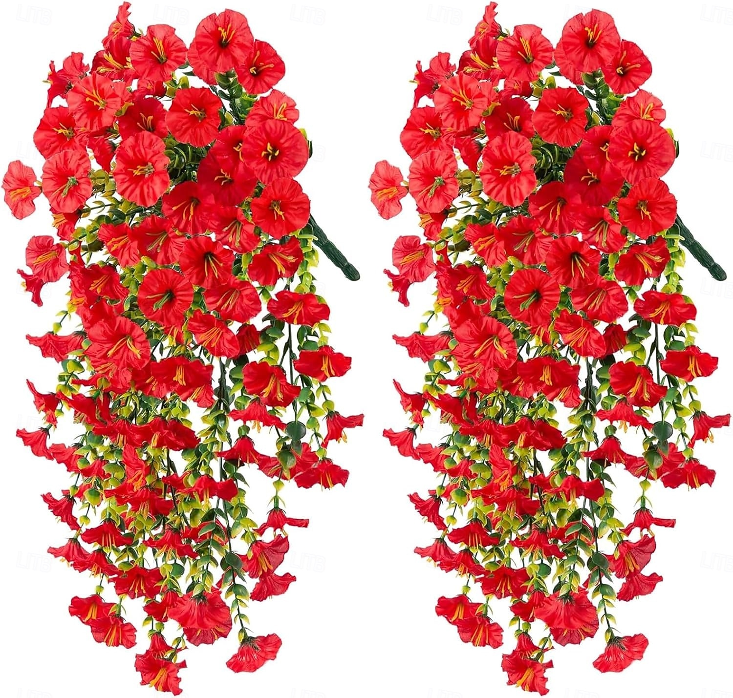 2026年 4個の吊り下げ式人工アサガオのつる、UV耐性造花、屋外用、玄関ポーチの庭の結婚式用の造花、造花のつる、夏の屋内屋外装飾  コレクション – $25.99 –P12
