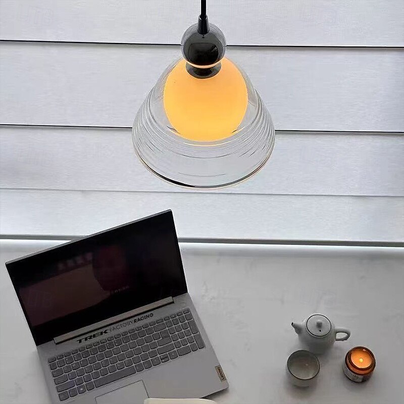 Sunset Pendant Light – Ribbed Glass Shade With Chrome technique 2026 - $115.99 –P5