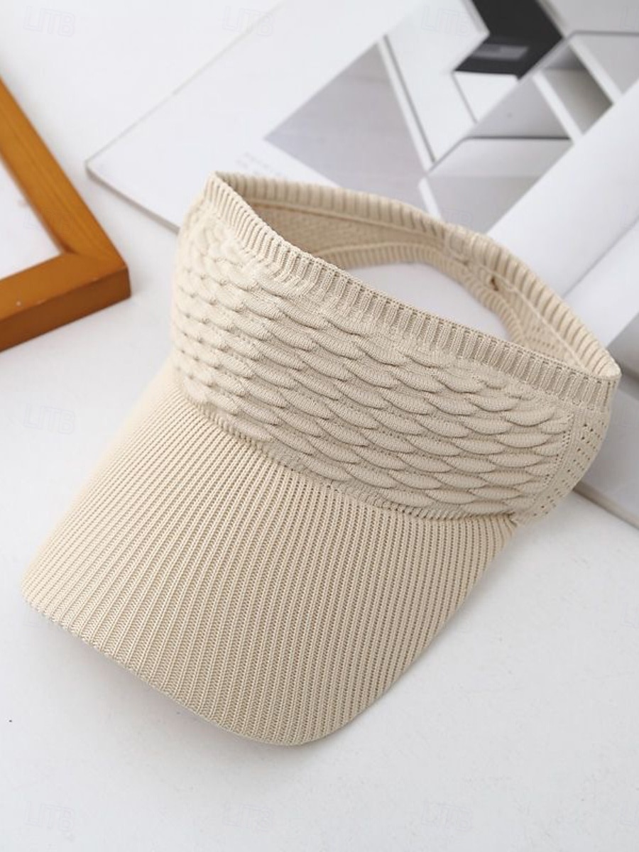 2026年 女性用 帽子 日よけ帽 日焼け防止 アウトドア ストリート 週末 ニット ピュアカラー  コレクション – $4.99 –P8