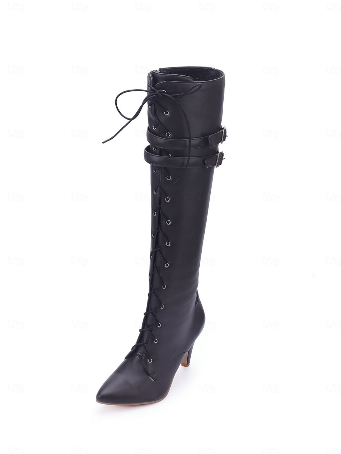 Kniehohe Schnürstiefel aus Leder für Damen mit schmalem Absatz – schicke Stiefel im Ausgeh-Stil, perfekt für Partys, Clubs, Abendveranstaltungen und Ausgeh-Looks. 2026 - $54.99 –P5