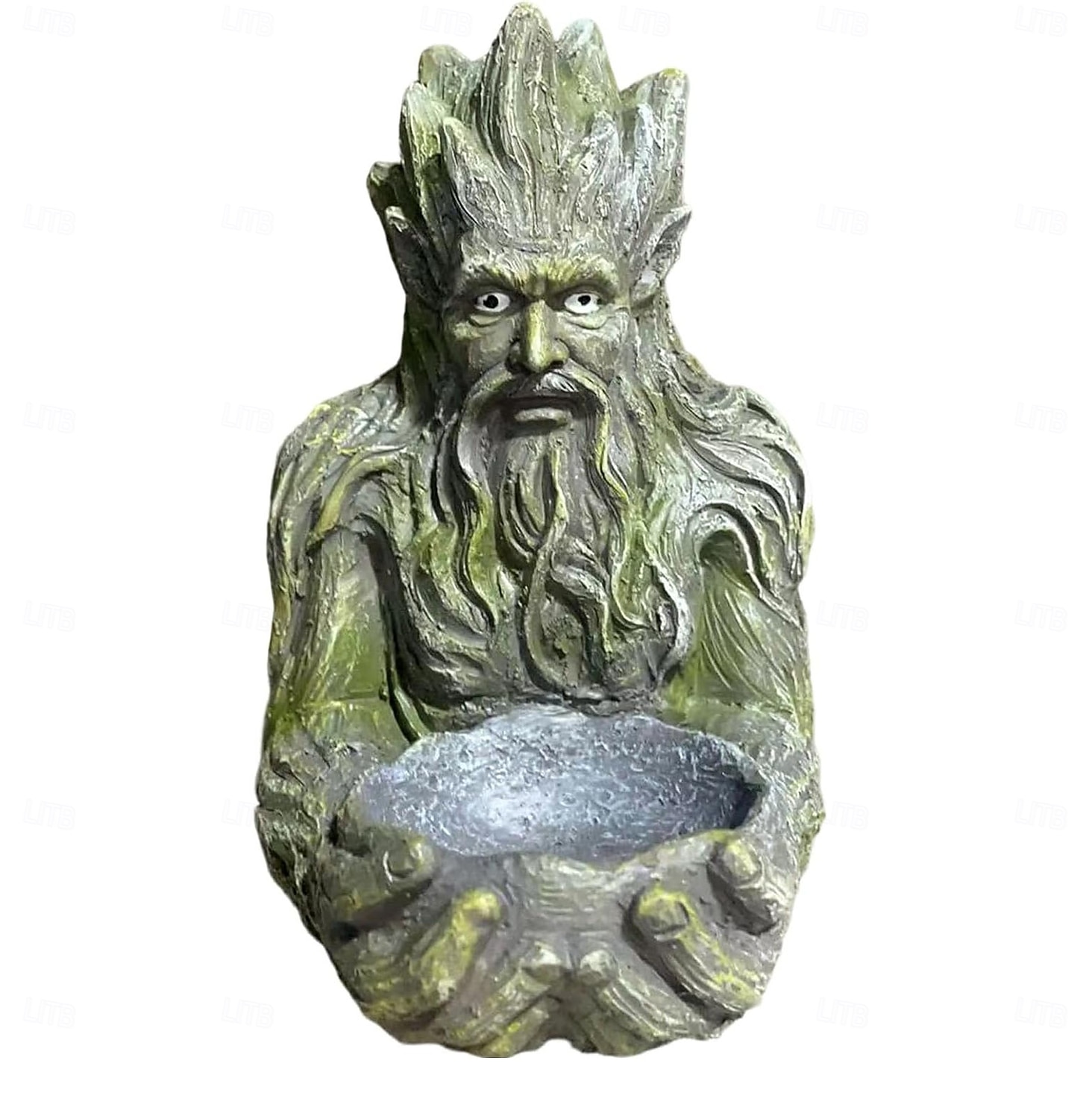 forntida trädformad fågelmatare skulptur, nyckfull trädgubbe utomhus trädgårdsdekor med dold nyckelhålshängare, hartsmaterial, perfekt för fåglar, terrass innergård &magisk trädgårdsgåva 2026 - $20.99 –P6