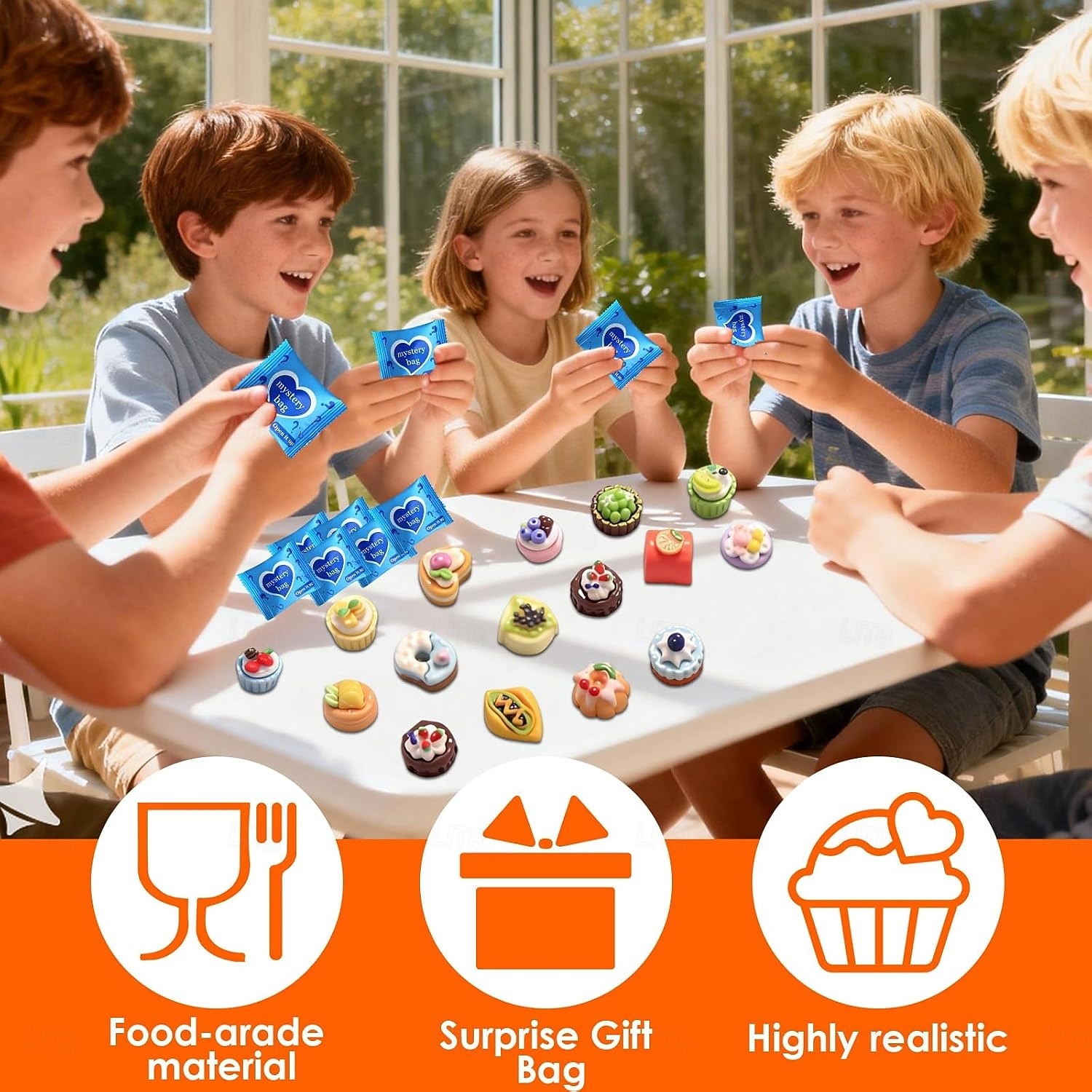 Set mini tort din rășină care strălucește în întuneric, set pungi misterioase 50/100/200 buc, prăjituri mici, brioșe, gogoși, deserturi și multe altele, obiecte de artizanat DIY, grădină de zâne, decor pentru casă, obiecte de colecție pentru copii și adul 2026 - $9.99 –P4