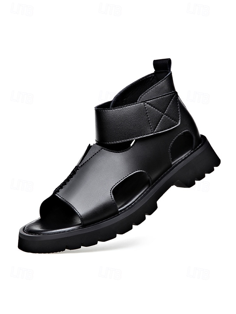 Eleganta bröllopssandaler i konstläder för män, bekväma och snygga formella skor för bröllop, perfekta för sommarfester 2026 - $69.99 –P6
