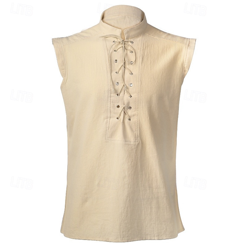 Médiéval Renaissance Costume élégant Guerrier Chevalier Viking Déguisement Homme Viking Fantaisie Halloween Carnaval Performance LARP Foire de la Renaissance Adulte Chemise Pantalon Ceinture de 2026 ? $108.99 –P6