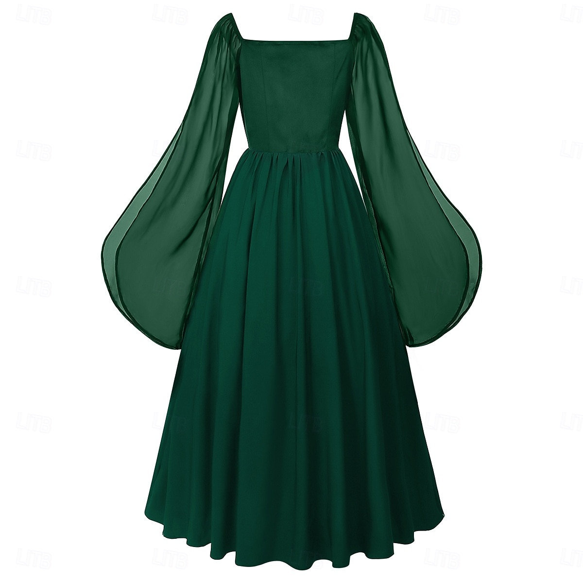 Středověké Renesanční ozdobný Po kotníky Šaty Dlouhé rukávy Víla Korzet Pevná barva Maškarní kostým Dámské Fantazie předvečer Všech svatých Karneval Plesová maškaráda Renesanční jarmark Retro 2026 - $57.99 –P2