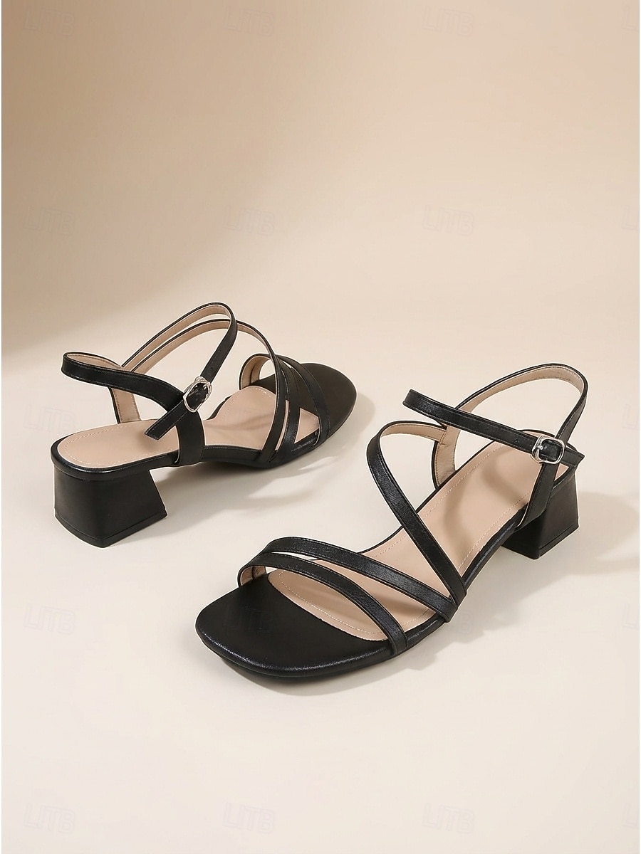 Nudefarbene Riemchensandalen mit Blockabsatz – elegante, niedrige Schuhe mit eckiger Spitze für Hochzeitsgäste, ideal für Gartenhochzeiten und Partys im Freien. &Sommerveranstaltungen 2026 - $34.99 –P3