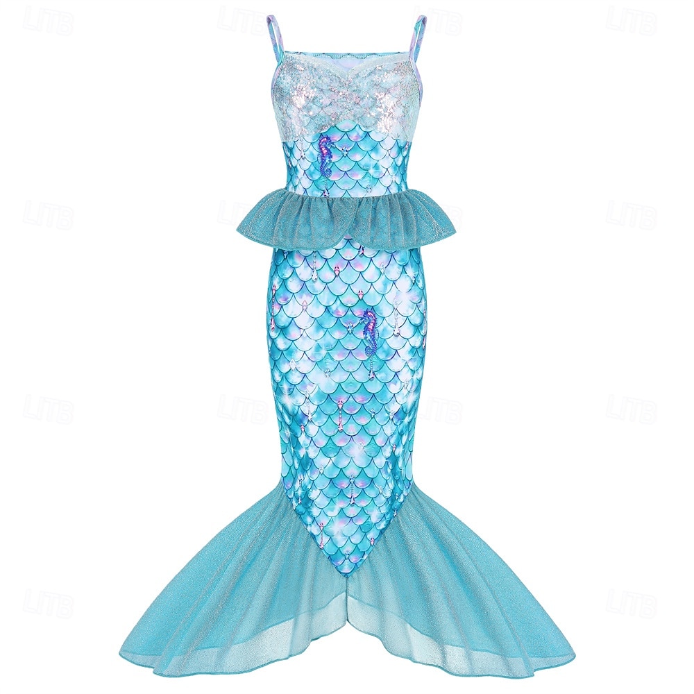 Γοργόνα Πριγκίπισσα Γοργόνα Φορέματα Στολή θεματικού πάρτι Στολές Ηρώων for Κοριτσίστικα Παιδικά Απόκριες Μασκάρεμα Πάρτι Αργίες 2026 - $23.99 –P2