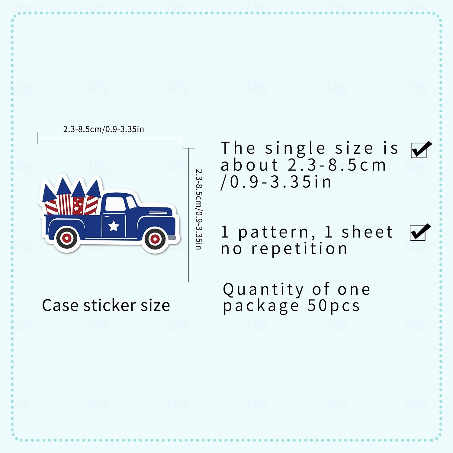 200 stuks 4 juli stickers, 4 verpakkingen van 50 patriottische waterdichte vinylstickers voor waterflessen en laptops, stickers met de Amerikaanse vlag voor Onafhankelijkheidsdag voor kinderen, 2026 - $11.99 –P1