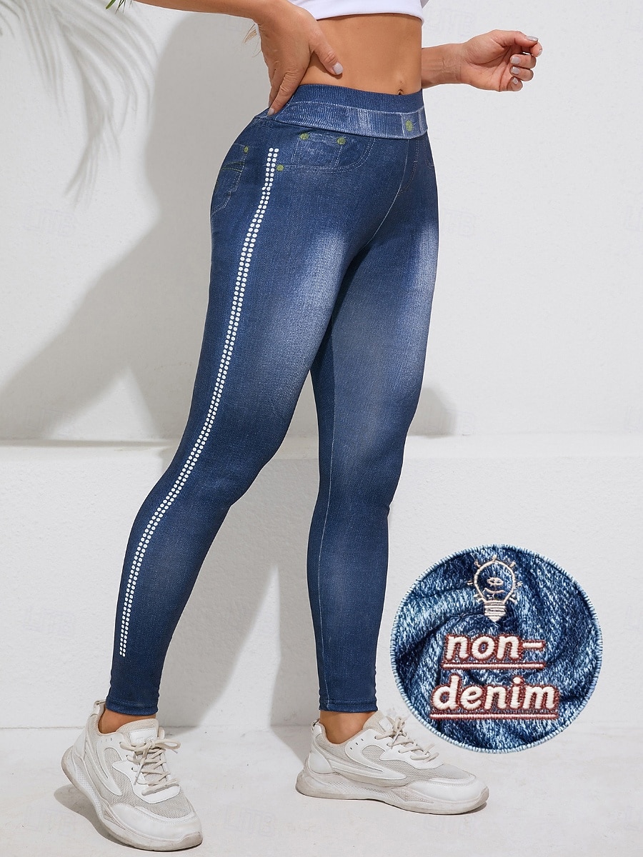 Femmes Pantalons Fuselés Leggings Jegging Vacances Streetwear Basique Longueur complète Taille moyenne Uni Cordon de serrage Avec Poches Confortable Micro-Élastique Haute Élasticité Quotidien Maison de 2026 ? $13.99 –P1
